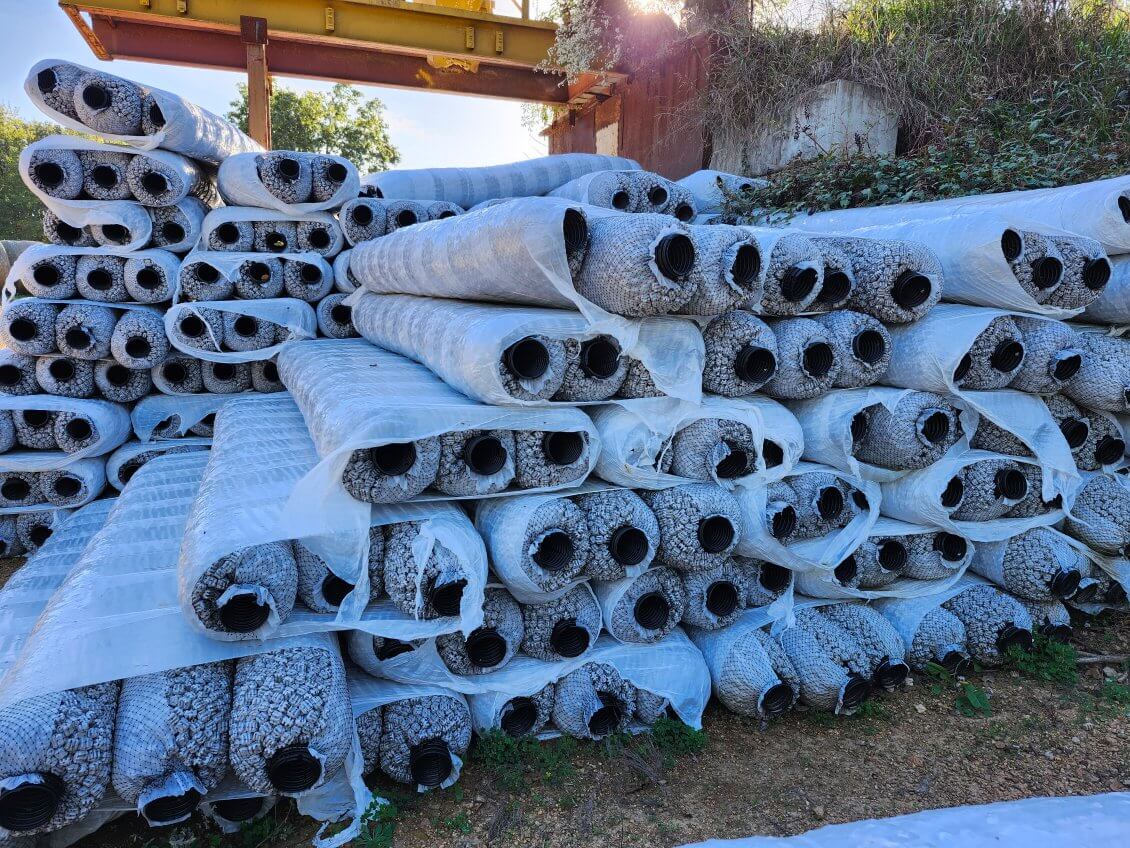 Easyflow pipes are used in septic system